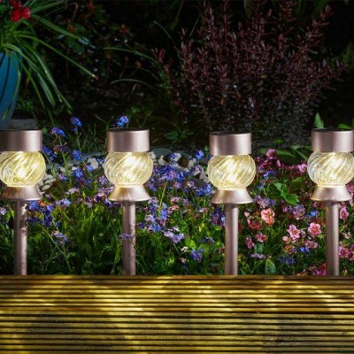 Swirl 3L Stake Light Rose Gold W/WHT