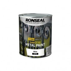 Ronseal Direct To Metal Paint 750ml White Satin