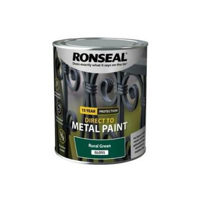 Ronseal Direct To Metal Paint 750ml Rural Green Gloss