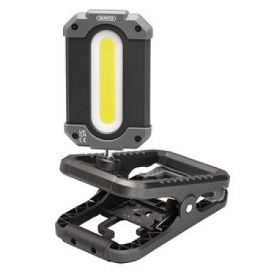 COB LED Rechargeable Work Light and Power Bank with Clamp, 1