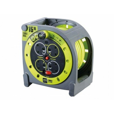 4 Gang 15mtr Extension Cable Reel