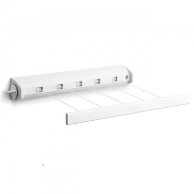Compact Pull-out Clothes Line - White