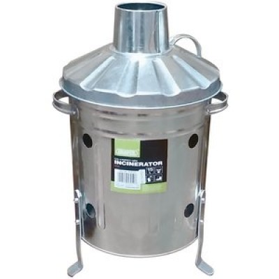 Galvanised Mini Incinerator & Lid 15Ltr