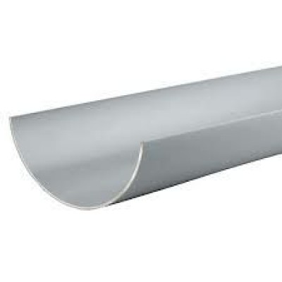 66014013 HALF ROUND GREY 4M GUTTER
