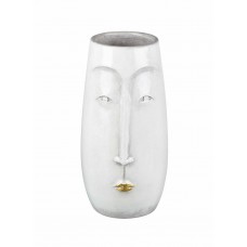 Lippy Vase White/Gold 300x150mm