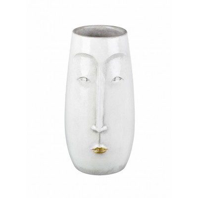 Lippy Vase White/Gold 300x150mm