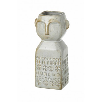 Merlin Grey Porcelain Vase H145x65mm