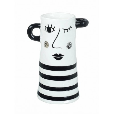 Raquel Vase Black/White H255x180mm