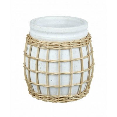 Adalyn Planter wh/nat H160x150mm