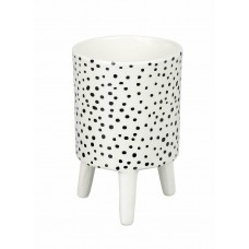 Dotty Planter black/white 100x100mm