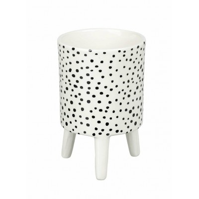 Dotty Planter black/white 100x100mm