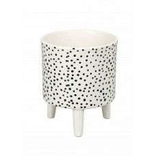 Dotty Planter black/white 130x130mm