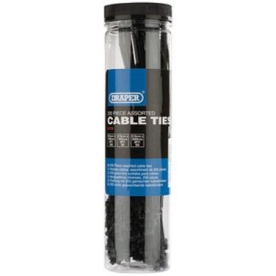 ASSORTED CABLE TIE PACK 200PC