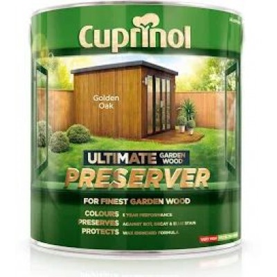 Cuprinol Ultimate Wood Preserver Golden Oak 4L Cuprinol Ultimate Wood Preserver Golden Oak 4L