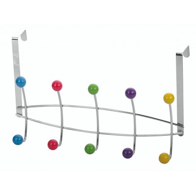 Aquarius 5 Hook Multi-Colour Over Door Hook