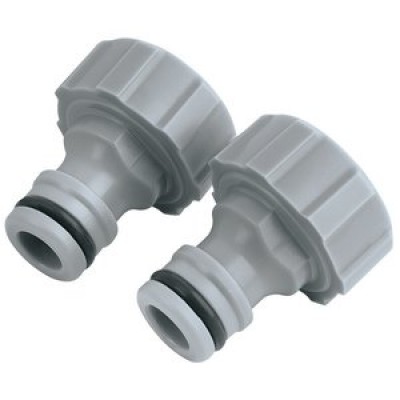 Twin Pack Of Outdoor Tap Connectors (3/4