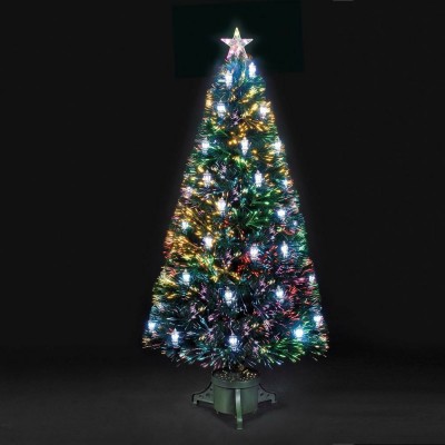90cm Snow Tipped Fibre Optic Tree