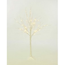 150cm Lit Silver Birch Tree - Warm White