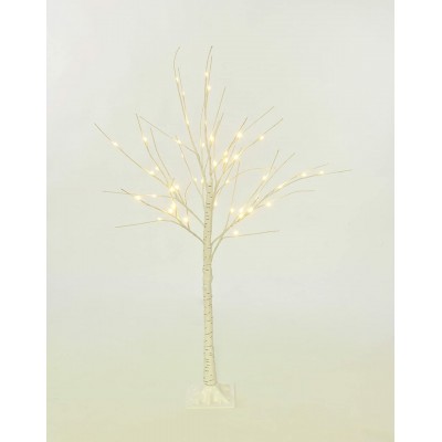 150cm Lit Silver Birch Tree - Warm White