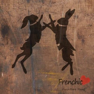 Frenchic Boxing Hares Stencil Frenchic Boxing Hares Stencil