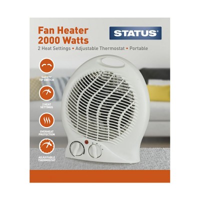 Upright Fan Heater - 2000w - White
