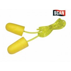 Foam Earplugs & Cord SNR 34 dB (6 Pairs)