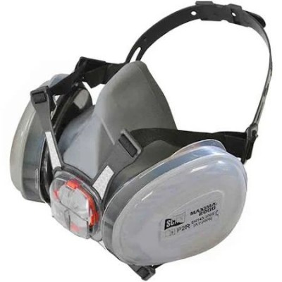 Twin Half Mask Respirator + P2 Dust Filter Cartridges