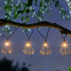 Geo Solar String Lights, 10 LEDs