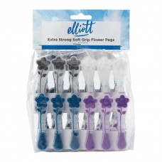 Extra Strong Soft Grip Flower Pegs 24 Pack