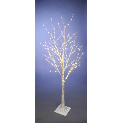 120cm Lit Silver Birch Tree - Warm White