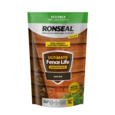 One Coat Shed & Fence Refill Pouch 950ml - Dark Oak