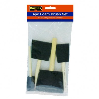 4 Pc Foam Brush Set