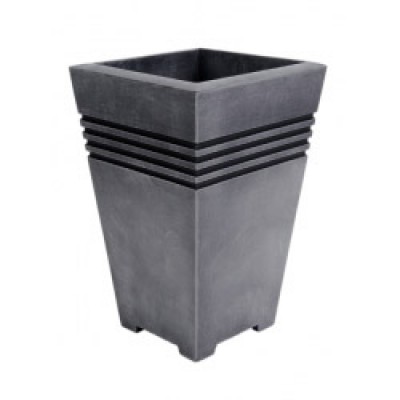 Pewter 46cm Height Milano Tall Square Planter