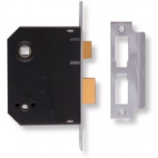 Mortice Bathroom Lock Chrome Finish 2.5