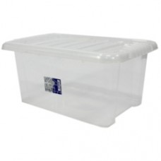 TML Storage Box & Black Lid 14L Clear