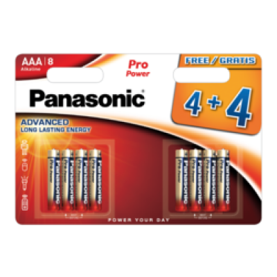Panasonic Pro Power AAA Batteries 4 Plus 4 Free