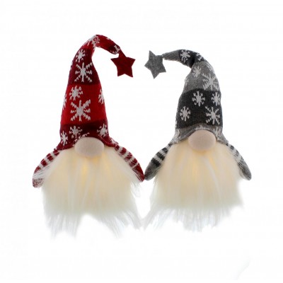 17cm 2 Assorted Lit Snowflake Splat Gonks