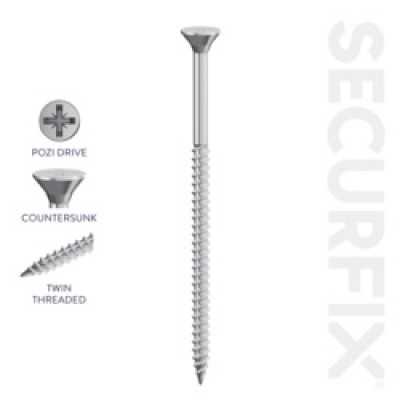 1/2x10 (100) Pozi Screw Countersunk Zin