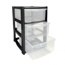 TML 3 Drawer Tower Large Black