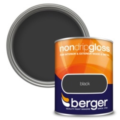 Berger Non Drip Gloss Black 750ml