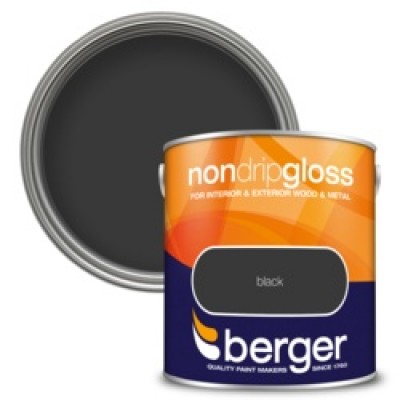 Berger Non Drip Gloss Black 2.5Ltr