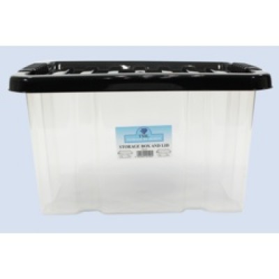 TML Storage Box & Lid 24L Clear