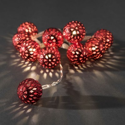 Light Set of Small Red Metal Balls B/O