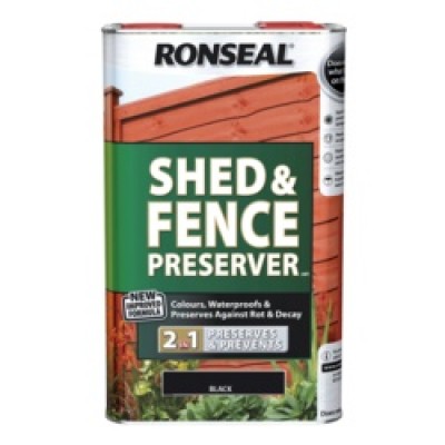 Shed & Fence Wood Preserver Black 5L