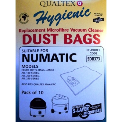 Numatic Henry AS200 Microfibre Bags Pack of 10