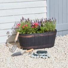 60cm Oak Barrel Trough Effect