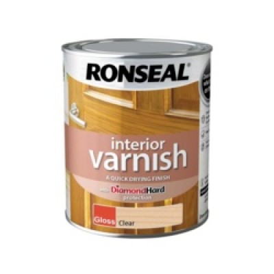 Ronseal Interior Varnish Gloss 750ml - Clear Ronseal Interior Varnish Gloss 750ml - Clear