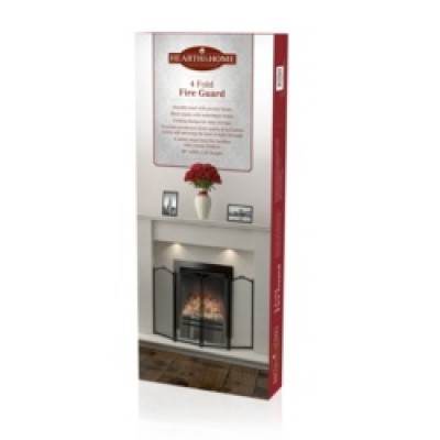 Hearth and Home Folding Fire Guard Black 4 Sections
