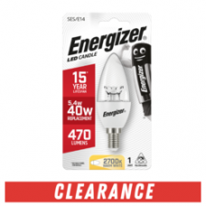 Energizer E14 Warm White Blister Pack Candle 5.9w