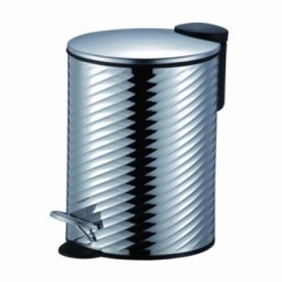 BA2004M 5L TWIST CHROME PEDAL BIN S/STEEL